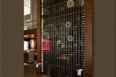 Custom Floor to Ceiling Wine Racking Individual Bottle Storage – Aria Restaurant SL