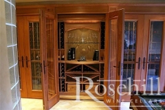 Wooden Custom Wine Cabinet With Tasting Niche SL