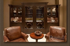 Leather Chairs with large Custom Wine Cabinet SL
