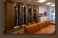 Walnut Custom Display Wine Cabinet – Sides house the cooling unit SL