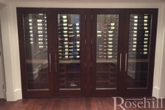 Custom Cabinet With Metal and Wood Wine Racking SL