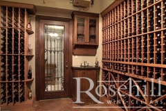 Custom Wine Cellar Door with Iron Trim SL