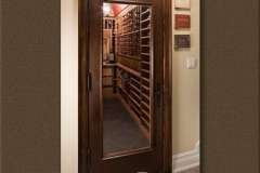 Custom Wooden Wine Cellar Door – With Dark Stain Finish SL