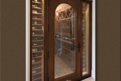 Custom Designed Cellar Doorway with Horizontal Wine Racking SL