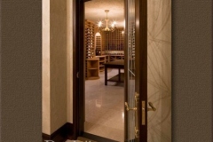 Custom Wine Cellar Door - Dark Water Based Stained SL