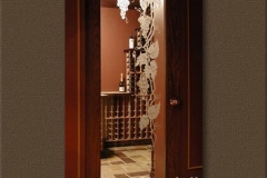 Etched Grape Vine Custom Wine Cellar Door SL