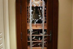Custom Arched Wine Cellar Door SL