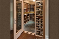 Redwood Custom Wine Cellar Door With Display Side Lites SL
