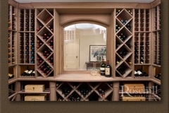 Solid Bin Style Wine Racking and Decorative Arch (SL)
