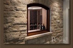 Wine Cellar with Custom Stone Work and Display Window (SL)