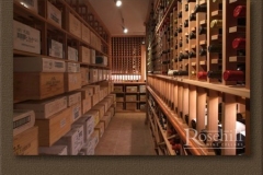 Wood Wine Case Storage within Large Residential Cellar SL