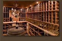 Custom Wine Cellar With Wine Barrel And Tasting Niche SL