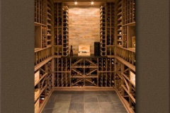 Bricked Wall Tasting Niche in Wine Cellar SL