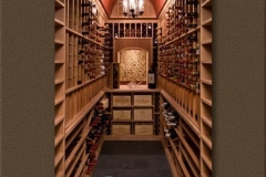 Custom Wine Cellar with Barrel Ceiling SL