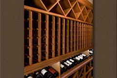 Unusual Diamond Rack in Custom Wine Cellar SL