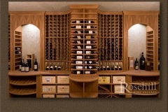 Custom Designed Wine Cellar with Arch Detailing