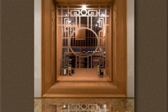 Custom Designed Wine Cellar Window
