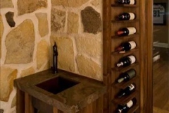 Corner Sink in Custom Wine Cellar SL