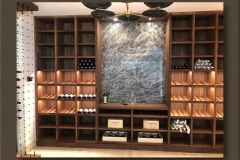 Marble focal Point in Custom Wine Cellar