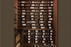 CA-04-Rosehill – Floor to Ceiling Walnut Wine Racking Display SL