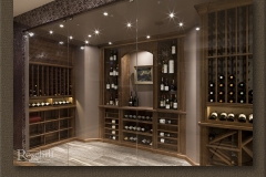 CHG-02-Rosehill – Arched Tasting Niche Within Glass Walled Wine Cellar SL