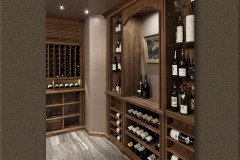 CHG-03-Rosehill – Walnut Wine Cellar with Arched Tasting Niche SL
