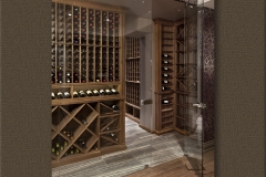CHG-05-Rosehill – Edge to Edge Glass Walls and Doors Custom Wine Cellar SL