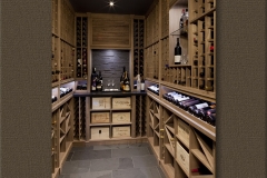 DOL-02-Rosehill – Wine Cellar Tasting Niche with Wood Case Storage SL