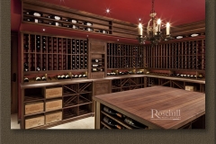 GI-04-Rosehill – Oversized Tasting Island in Walnut Wine Cellar SL