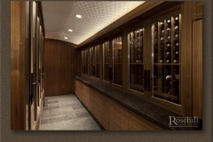 HU-01-Rosehill – Elongated Custom Wine Cellar with Walnut Cabinets SL