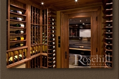 RA-03-Rosehill – Label Facing Displays in Custom Walnut Wine Cellar SL