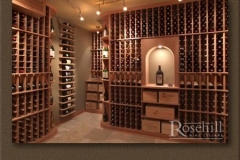 California Redwood Custom Wine Cellar – Case Bin Tasting Niche SL
