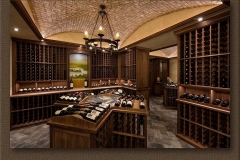 View of Island and Side Wall for large wine Cellar SL