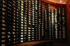 Metal Wine Racking on Curved Wall