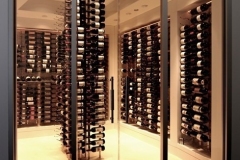 Ivory & Ebony Accent this Niche Oriented Wine Cellar.