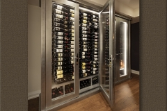 Glass Doors for Special Effect Wine Cabinet