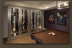 Secured Wine Storage for Cabinet in Family room