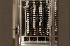 Temperature Controlled Wine Cabinet in Faux Metal