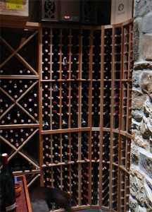 Ancaster Cellar with large format wine storage.