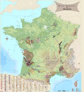 Wine Regions of France Map