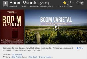 Boom Varietal, 2011 movie, Argentina
