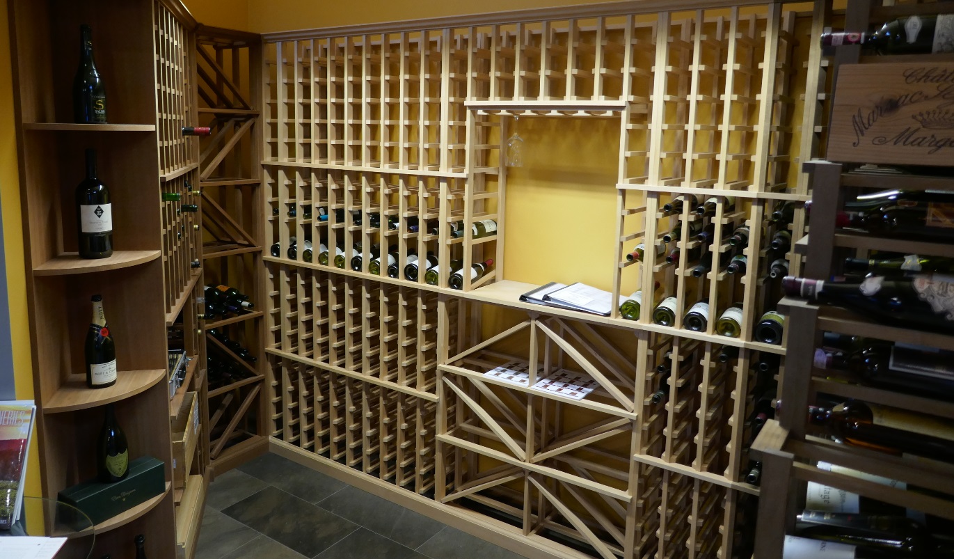 majestic wine cellar racking as viewed at Rosehill Wine Cellars