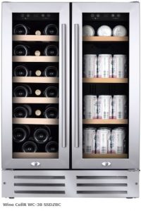 WineCellr-WC-38SSDZBC wine fridge for kitchen