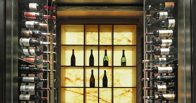 backlight wine cellar