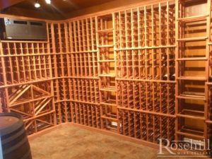 Premier Cru wooden wine racks from Rosehill Wine cellars