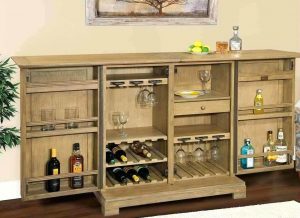 Howard Miller wine bar furniture, classic tasting room decor